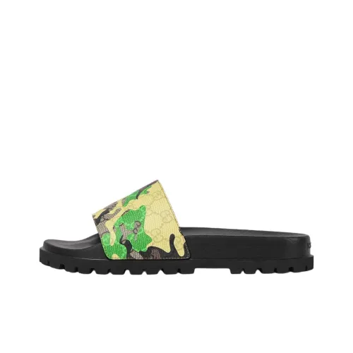 GUCCI Шлепанцы Мужские Черные Желтые