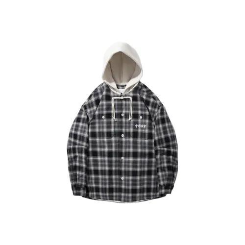 Лайнер Черный Серый Клетка Мужской Пуховик (Пуховая куртка)