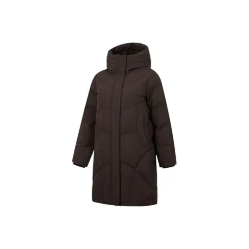 QIAODAN Барочный коричневый женский пуховик