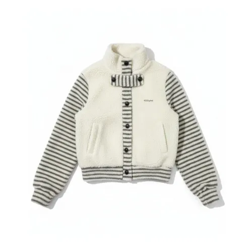 CYNI Ванильный Белый Женские Бархатные Куртки