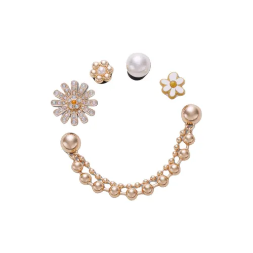 Crocs ПВХ Обувь Пряжка Унисекс Золото