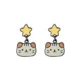 Серьги-гвоздики [Желтая Звезда Котенок]