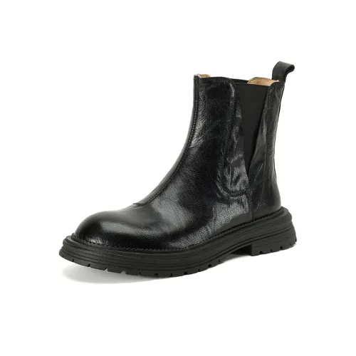 ZIXIAO Короткий Мартин Ботинок Средний каблук 3 5CM Женский