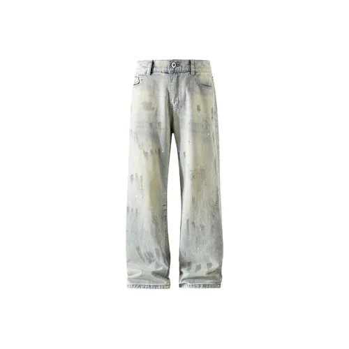 Sugarfunk Blue Gray Men's Jeans Sugarfunk Синий Серый Мужские Джинсы