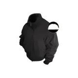 Черный хлопковый пуховик утеплённый термический