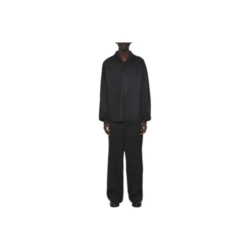 THE RERACS Fw25 RERACS WOOLY Полоса JQ Итальянский Ожерелье-чокер Реглан Поло Поло Мужской