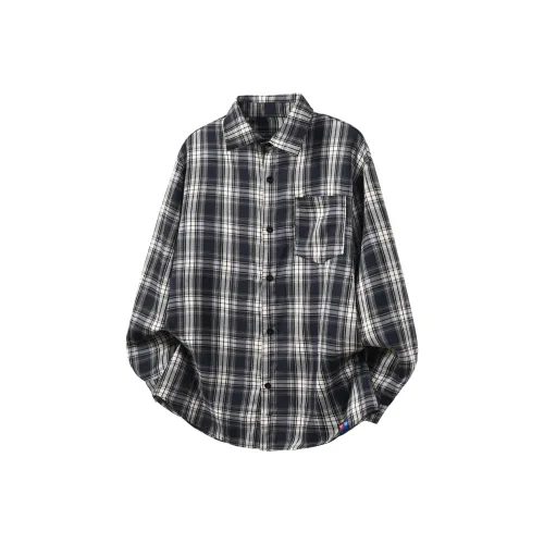 AULDEY Темно-синие унисекс рубашки