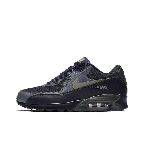 Nike Air Max 90 Амортизация Износостойкие Низкие Кроссовки для Бега Унисекс Черные