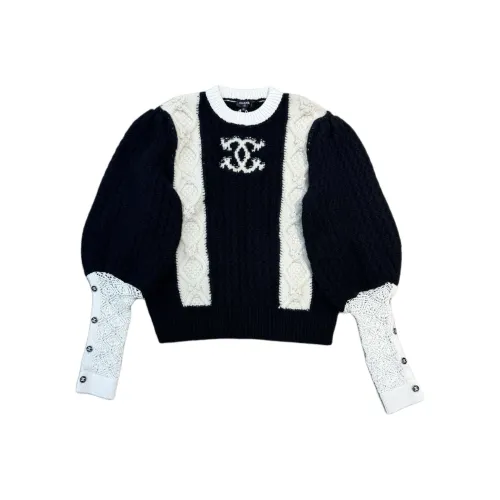 Chanel Черный Белый Женские Свитера