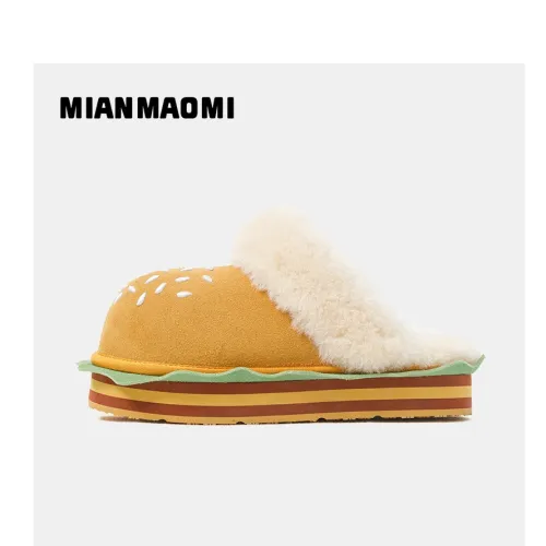 MIANMAOMI Вышивка Противоскользящие домашние тапочки Унисекс Цветовая схема Dopamine Dressing