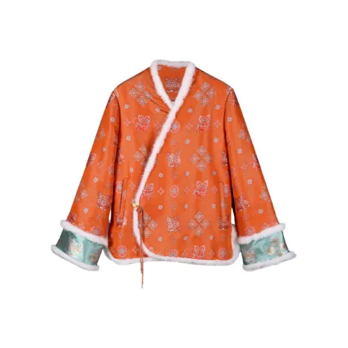 LONGQUE Традиционный китайский стиль Пуховая куртка Женская