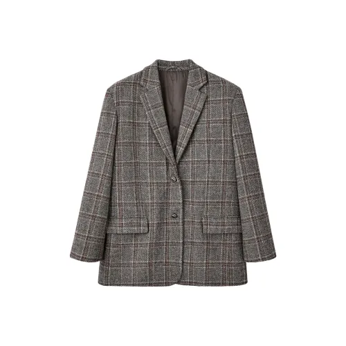 SINBOS Wales Серый Клетчатый Женский Пальто