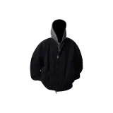 Черный хлопковый пуховик