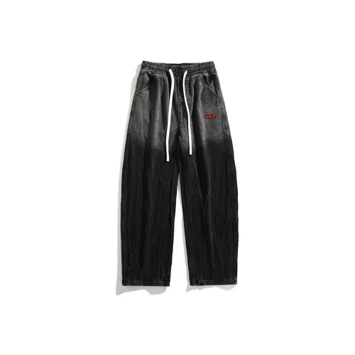 HOKLV Черные Унисекс Джинсы