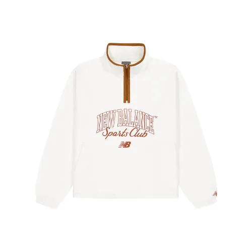 New Balance Айвори Белый Женский Свитшот