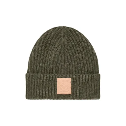 LOEWE Совместное издание Кашемир Шапки-бини Женские Темно-хаки Зеленый