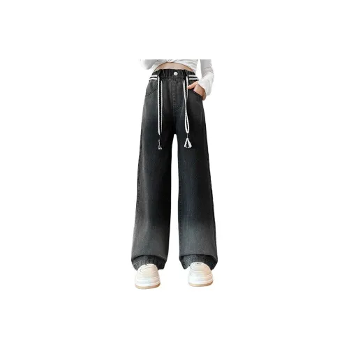 ABDT Темно-серый с флисовой подкладкой школьные джинсы