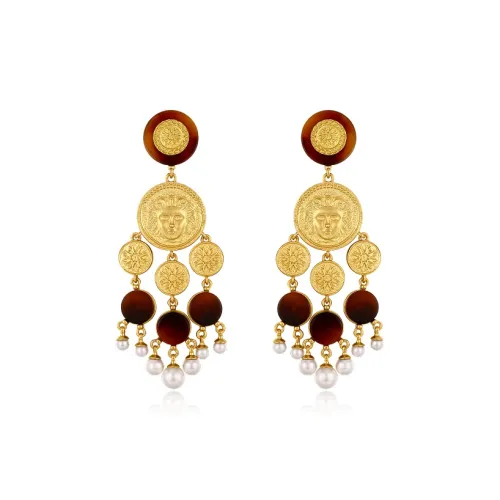 Серьги Retro Chic с покрытием из латуни и антикварного золота женские