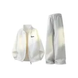 Белый свитшот + фотиния серые спортивные штаны