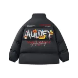 Чёрный, воротник-стойка, городской, минималистичный