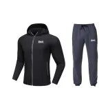 Комплект одежды (Черный топ + Темно-серые штаны)