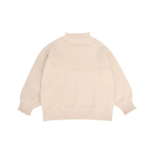 RHOBESAM Loba 1675 Crochet Рукав-фонарик Свитер Абрикос Пре-школьные Свитера