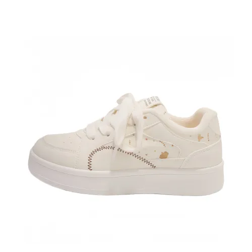 Luji Скейтборд Кроссовки Низкие Топ Экрю Женские