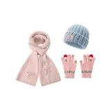 Бабочка Розовый+Светло-Синий Шапки и Кепки+Розовый Перчатка