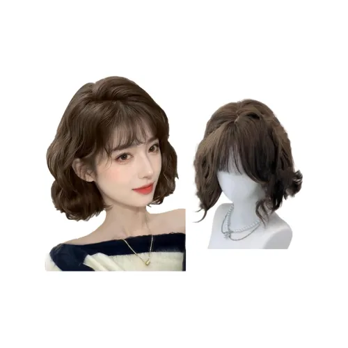 QIYEXUE Fresh Look Story Яйцо Rolls Короткие волосы Женская парик Высокая температура Пряжа