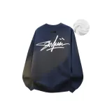 [Флисовая подкладка] Темно-синий (Белый)