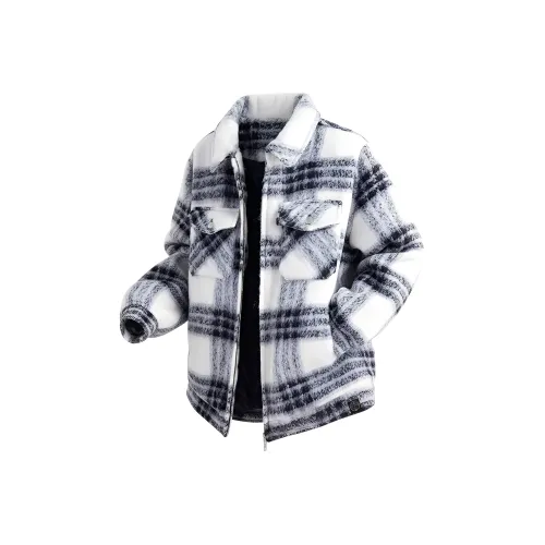 Дораэмон Черный Белый Клетка Унисекс Пуховики