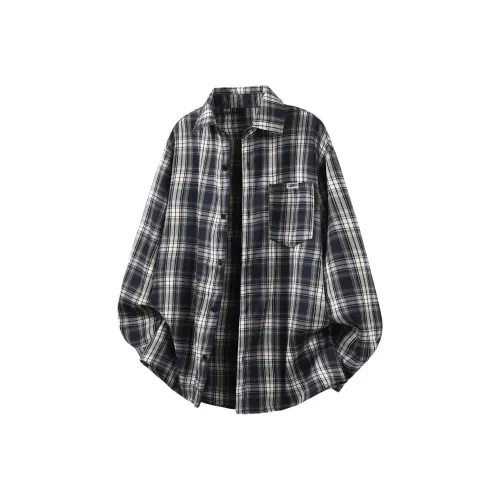 Huohuotu Темно-синие унисекс рубашки