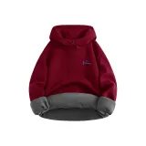 [Флисовая подкладка, термический] Бордовый (Синий, настроение, логотип на груди)