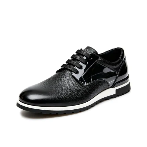 Kaltendin Повседневные кожаные туфли низкие черные мужские