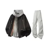 Чёрные + Светло-серые штаны