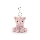 Брелок Леопард - Серый Розовый