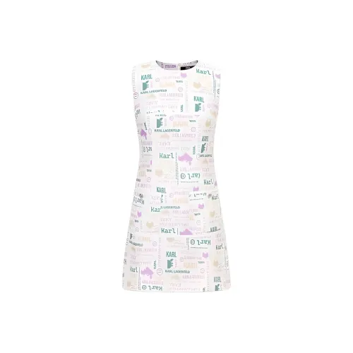 KARL LAGERFELD Без рукавов Платье Женское Белое