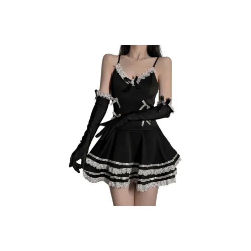 AHRTB Черные Женские Ночные сорочки