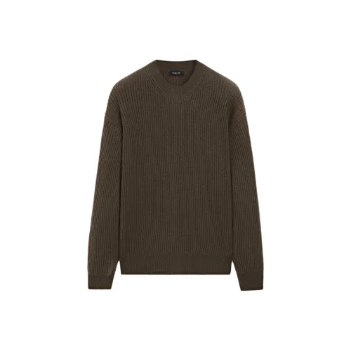 Massimo Dutti Темно-коричневый мужской трикотаж