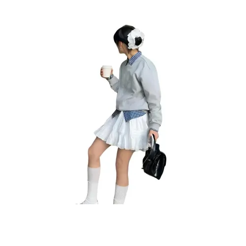 MDEHT Серый Граффити Цветочный Женский Свитшот