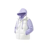 Белый/Фиолетовый вставка [Имитация двухслойности, жилет с наполнителем]