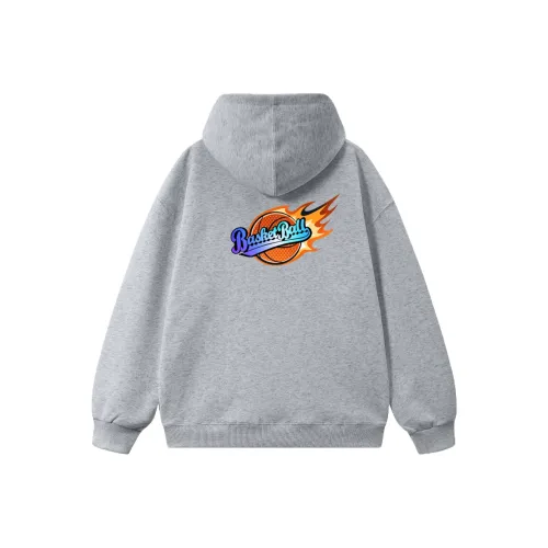 NBA CLASSIC Hoodie Пуловер Осенний и Зимний Softfire Веселый С принтом Американский Уличный Стиль Спортивный Повседневный С капюшоном Топ Серый Унисекс