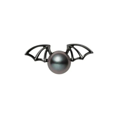 MIKIMOTO 18К Белое золото с черной платиной броши женские черный