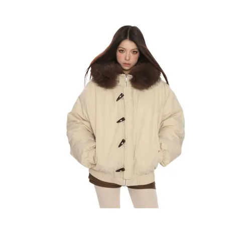 NICEAMOLA Серый Абрикос Женский Пуховик