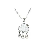 Свет, дождь, погода, ожерелье, серебряный