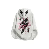 Утолщенный с флисовой подкладкой, бело-серый вереск