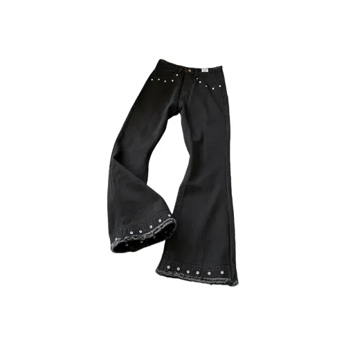 W7H1 Черный Унисекс Джинсы