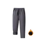 Серый, с флисовой подкладкой, прямой крой