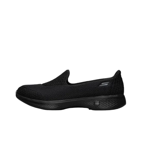 Skechers Go Walk 4 Дышащая Поддерживающая Обувь для Ходьбы Женская Черная