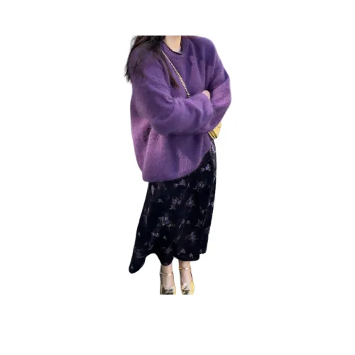 VENICEW Фиолетовый с VN Бренд Наклейка Женские Трикотаж